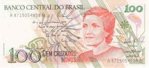 100 Cruzados Novos 1989